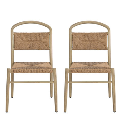 Spearman Wicker & Aluminum Patio Dining Chairs