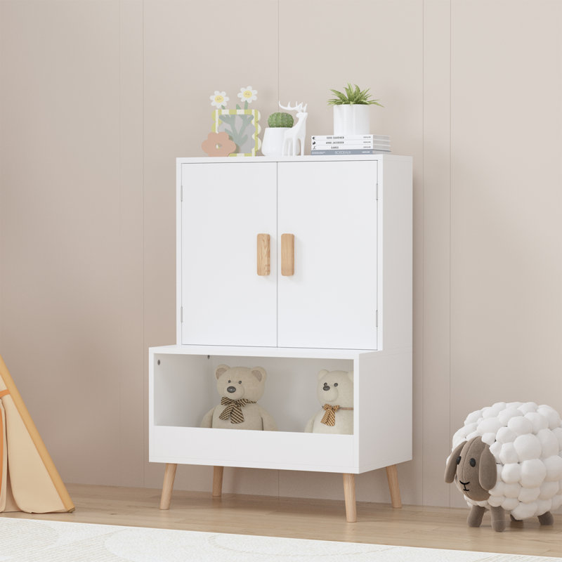 Armoire de rangement pour enfants avec portes et rangement en bois pour chambre d'enfant