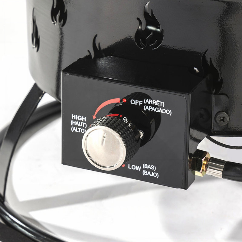 Foyer au gaz propane, acier rond de 50 000 BTU pour les rassemblements de patio, de terrasse, de jardin et de cour arrière