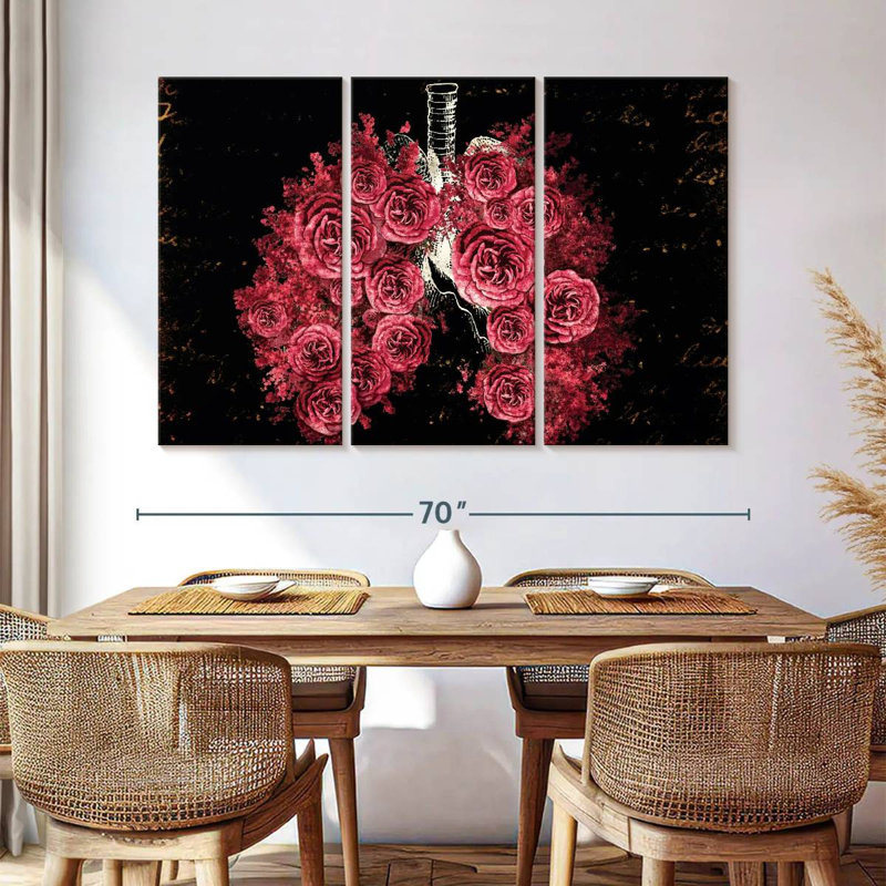 Harnek Rose Lungs, 42" H x 65" W