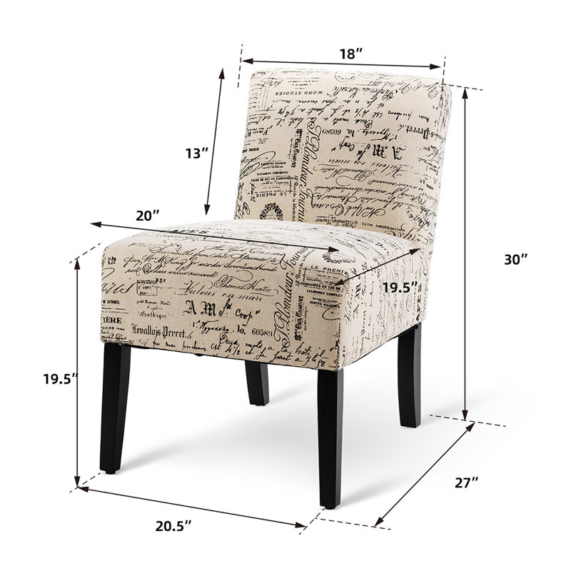 Chaise d'appoint 27 po Ingle