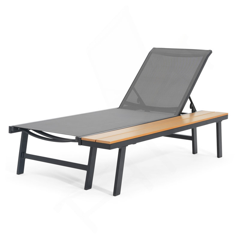 CHAISE DE CHAUFFE-EAU WATERLOO AVEC TABLE EN BOIS FIXE, 1PC, (62756.00BLK)