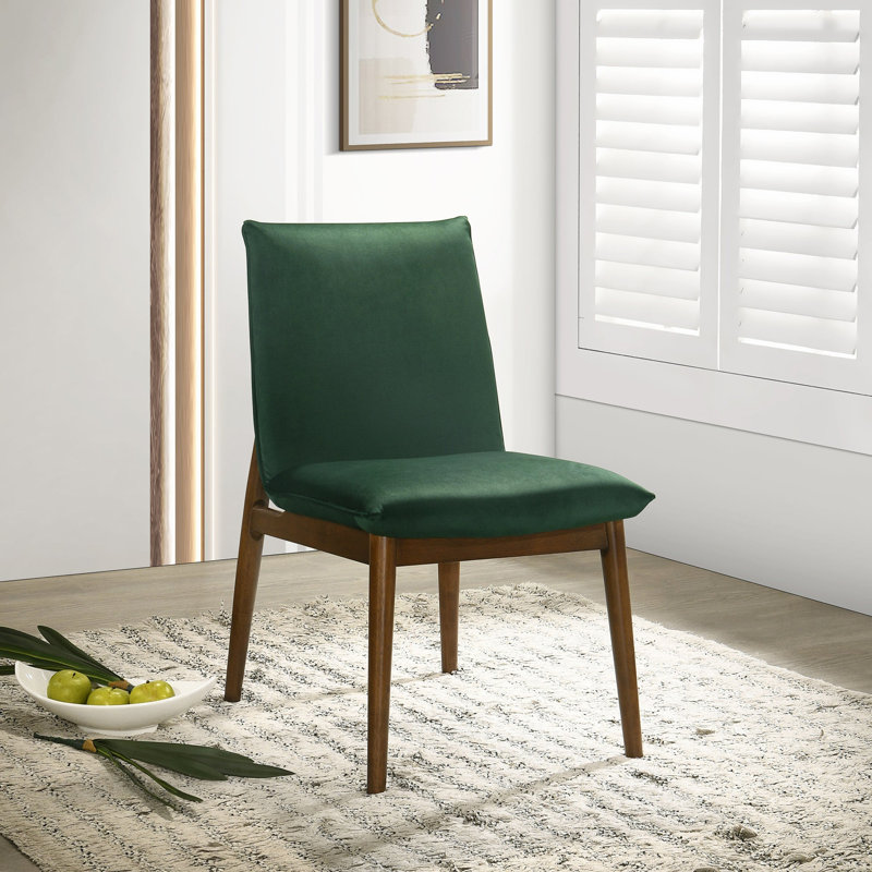 Ensemble de chaises en velours Monza (ensemble de 2), Vert foncé