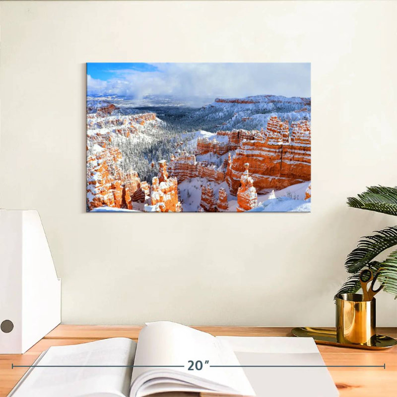 Hiver à Bryce Canyon, H 8 po x l 12 po