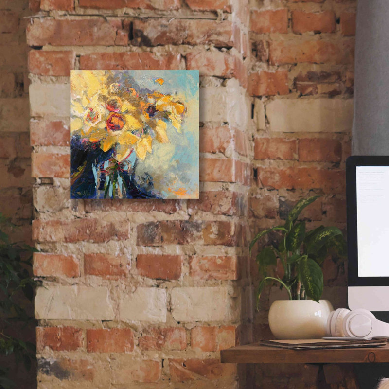 'Daffy Do' by Beth Forst, Giclee Canvas Wall Art, 12" H x 12" W x 0.75" D