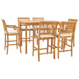 Outdoor 13 - Piece Teak Bistro Set