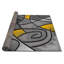 Tapis jaune à motif abstrait Richawara-500042249