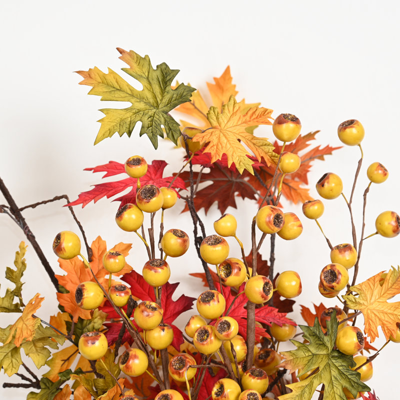 Bouquet de 40 feuilles artificielles de feuilles d'érable artificielles 40 po
