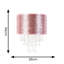 34cm H Cotton Blend Drum Pendant Shade ( Slip-On ) in Pink