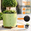 Ensemble de 2 pots à fleurs roulants ronds de 22 po, grands pots de jardin de 20 gallons avec roulettes vert olive - parfait pour les jardinières à tomates, les agrumes, les oliviers et les fleurs sur le patio, le porche ou la cour