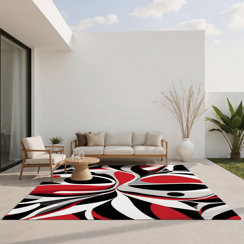 Tapis intérieur et extérieur en velours, Rectangulaire 8 pi x 10 pi