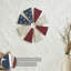 Pales murales en métal festives pour drapeau des États-Unis 12,5 x 12,5