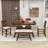Damu 6 - Piece Dining Set, Dining Table with Storage Shelf and Bench and 4 Chairs-1664202796-1664202799