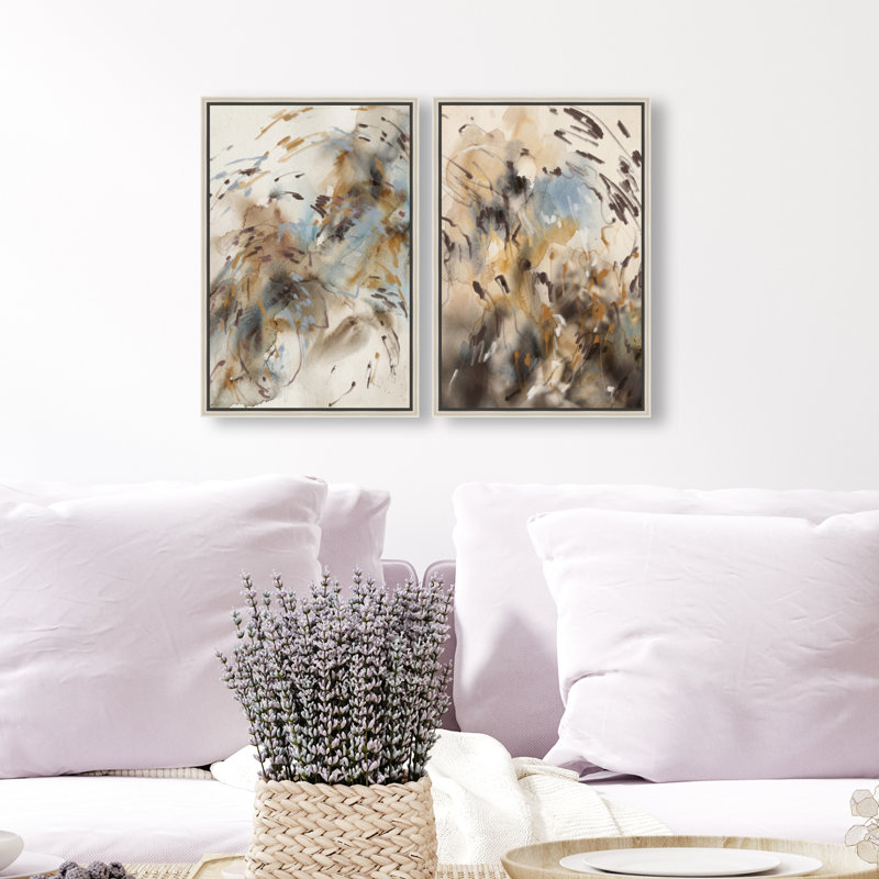 Mindfulness Set Set by Oliver Gal, 92"H x 62"W, Silver Floater Frame