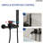 Single Handle 2-Hole Wall Mount Tub Filler Bathtub Faucet with Handheld Shower-114216932