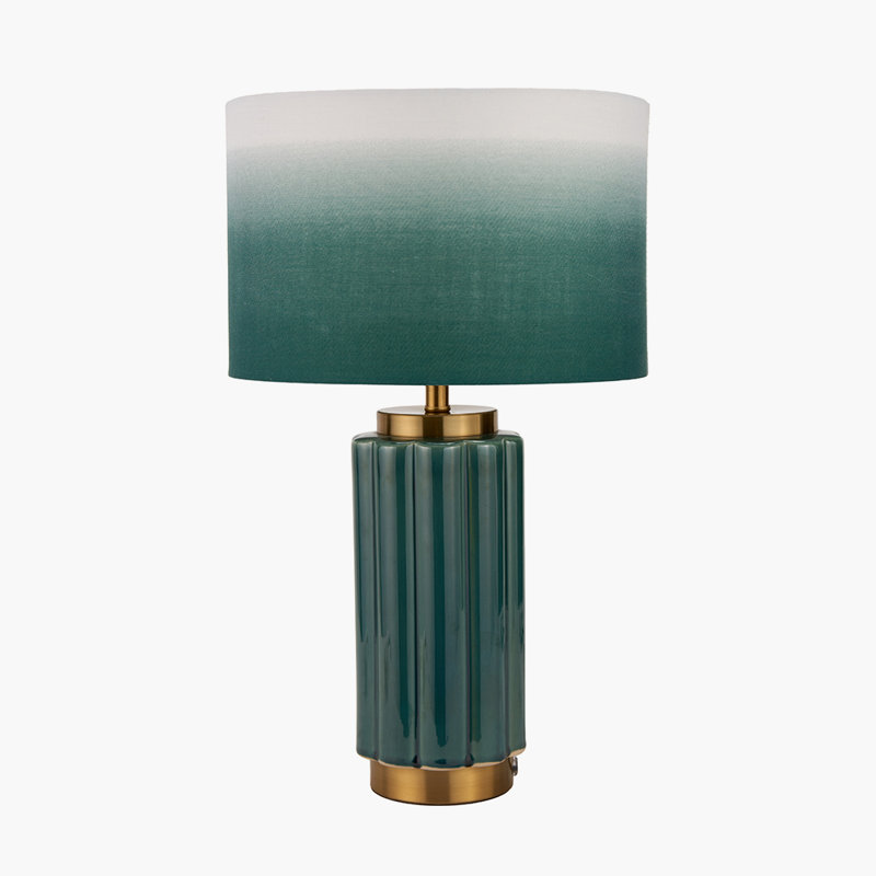 Lushan Ceramic Table Lamp, Green