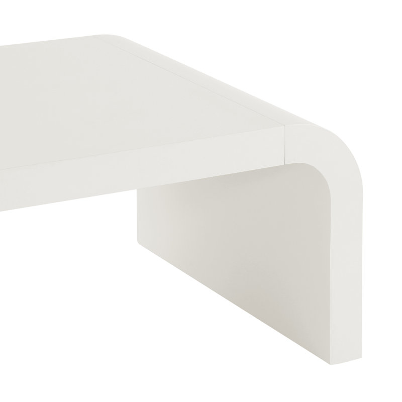 Table basse incurvée Oryn, Blanc