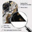 Back and Gold Marble Medley III - horloge murale asymétrique-104240630