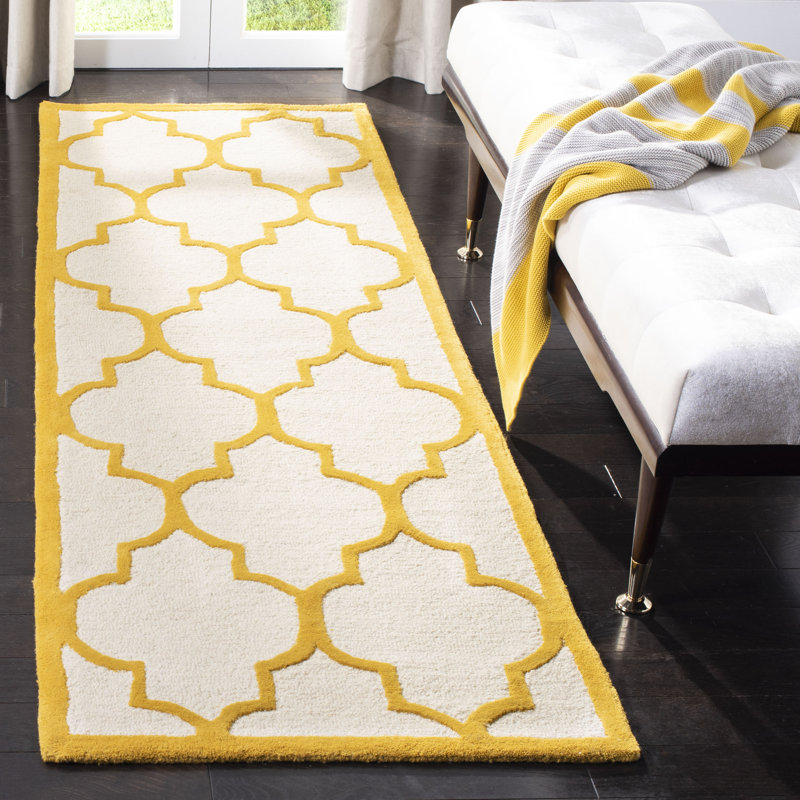 Cannen Hand Tufted Wool Geometric Rug, Runner 2'6" x 8'
