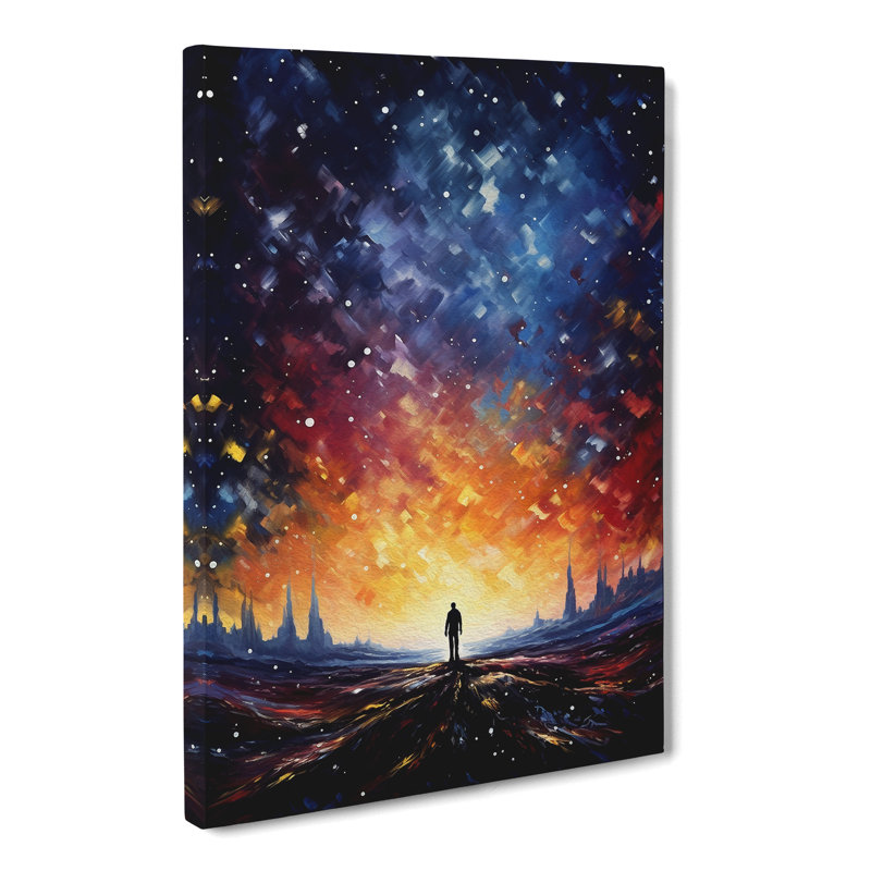 Galaxy Impressionism No.3 - Wrapped Canvas Print, 60cm H x 40cm W x 3cm D