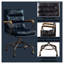 Fauteuil de direction Harith II en cuir fleur rétro bleu-125313688