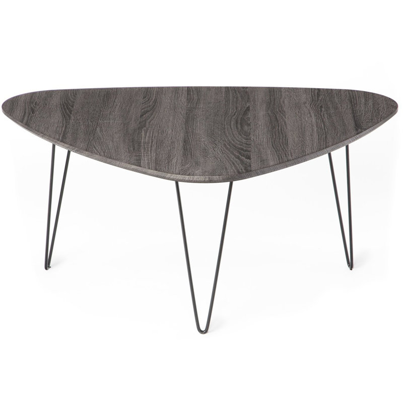 Table basse à 3 pieds Oloughlin, Chêne noir brossé