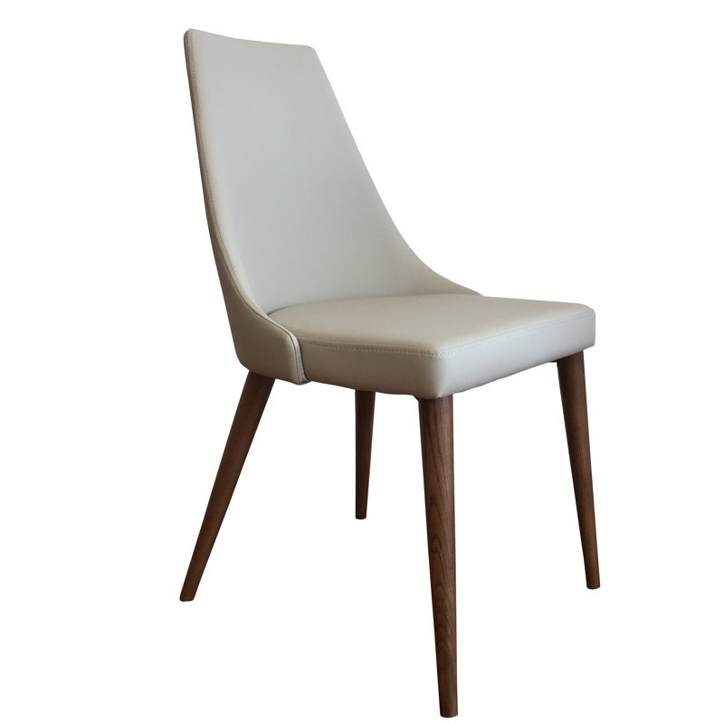 Chaise d'appoint rembourrée en gris clair