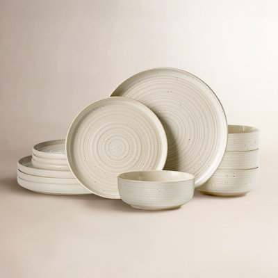  Constellation Plates And Bowls Sets, 12 Piece Dinnerware Sets, White