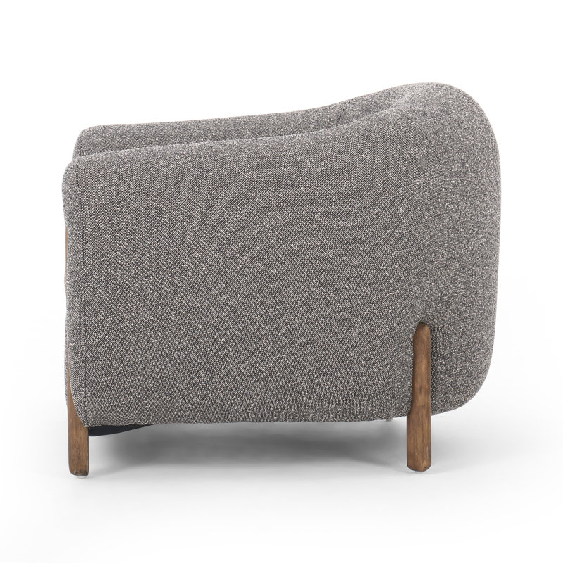 Lyla 38" W Polyester Blend Barrel Chair, Capri Ebony