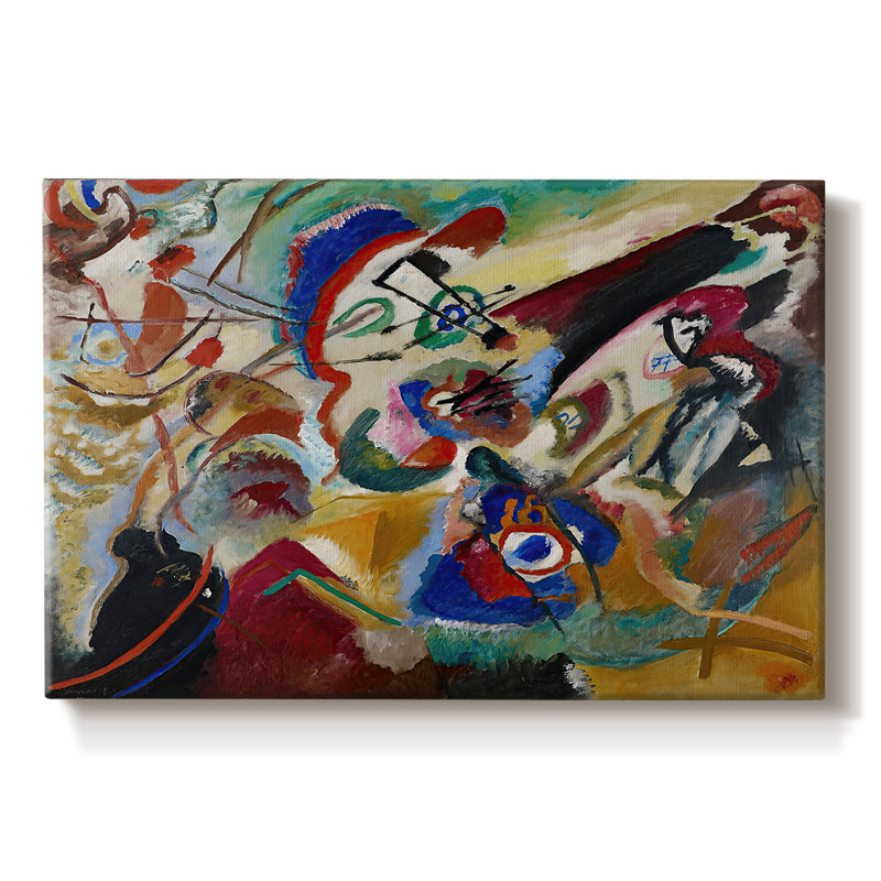 Improvisation (Abstract Composition)-Wassily Kandinsky-Gallery Wrapped Canvas-1913, 12 x 18