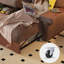 Causeuse à coussin 100% polyester Coffee