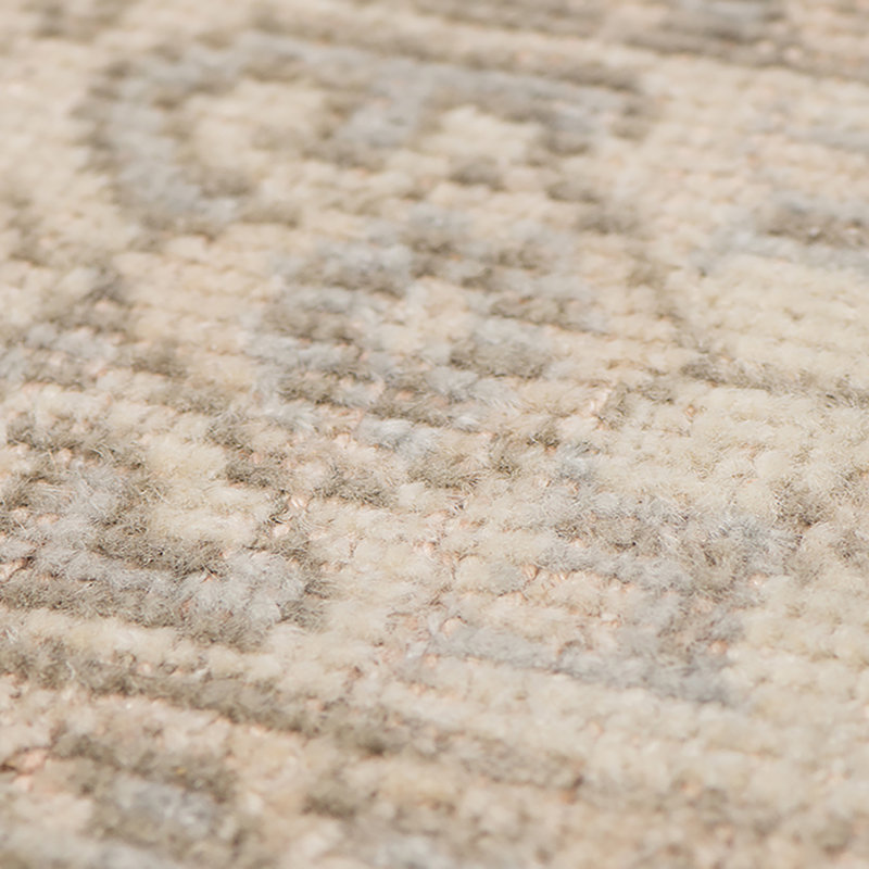 Ainsley Hand-Knotted Gray 2'x3' Rug, Rectangle 2' x 3'