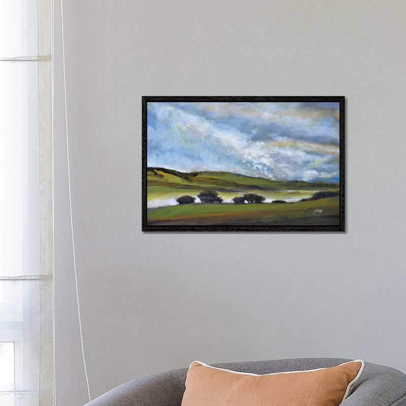Light On Green Hills by Kip Decker - Gallery-Wrapped Canvas Giclée on Canvas, 66.04 cm H x 45.72 cm W, Black Framed