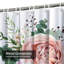 Rideau de douche floral avec 12 crochets-298739963