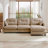Modular Sectional L Shaped Couch With Ottoman, Premium Chenille Fabric,Tufted Cushion Backrest Design,Ergonomic Design-130958105