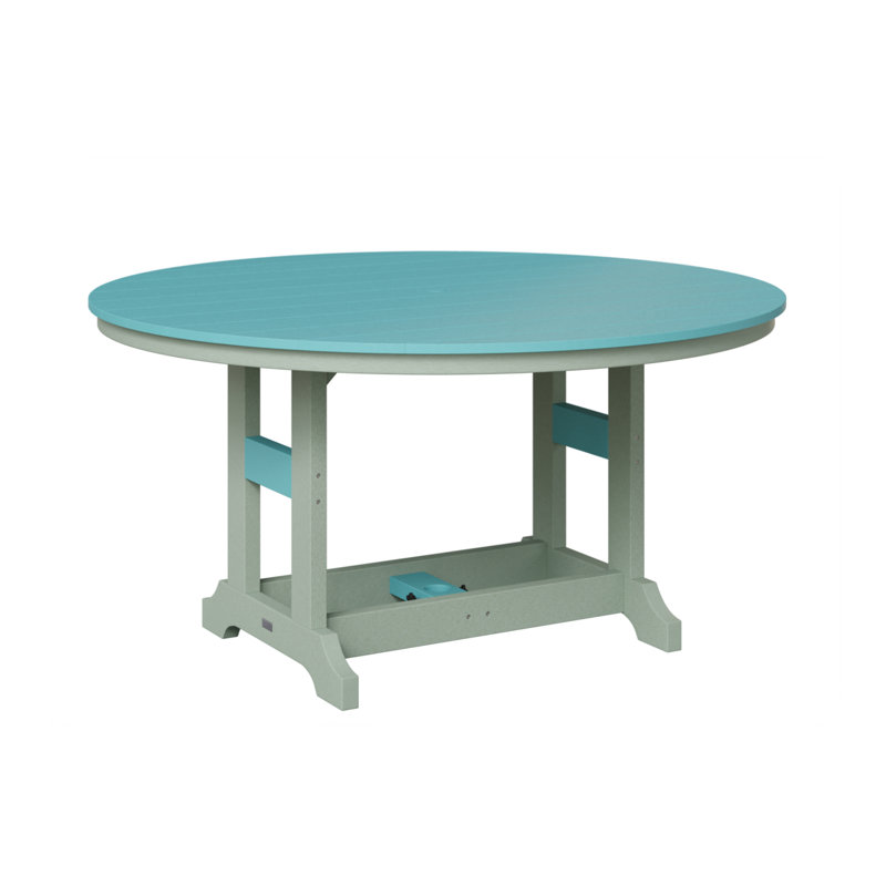 Table de bar ronde Berlin Classic, Écume de mer, écume de mer, Bleu Aruba