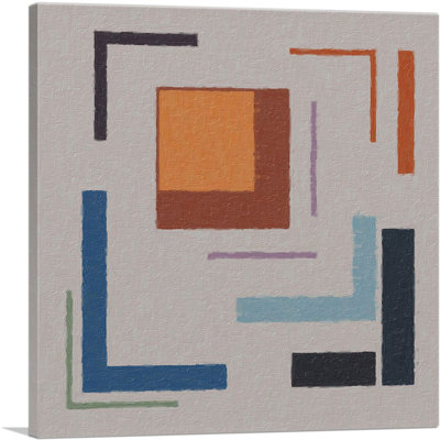 " Mid-Century Modern Barricade " Painting Print