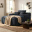 Méridienne convertible en velours côtelé, canapé-lit désossé gris avec accoudoirs larges et coussins décoratifs, fauteuil confortable en nuage pour le salon, pas d'assemblage requis
