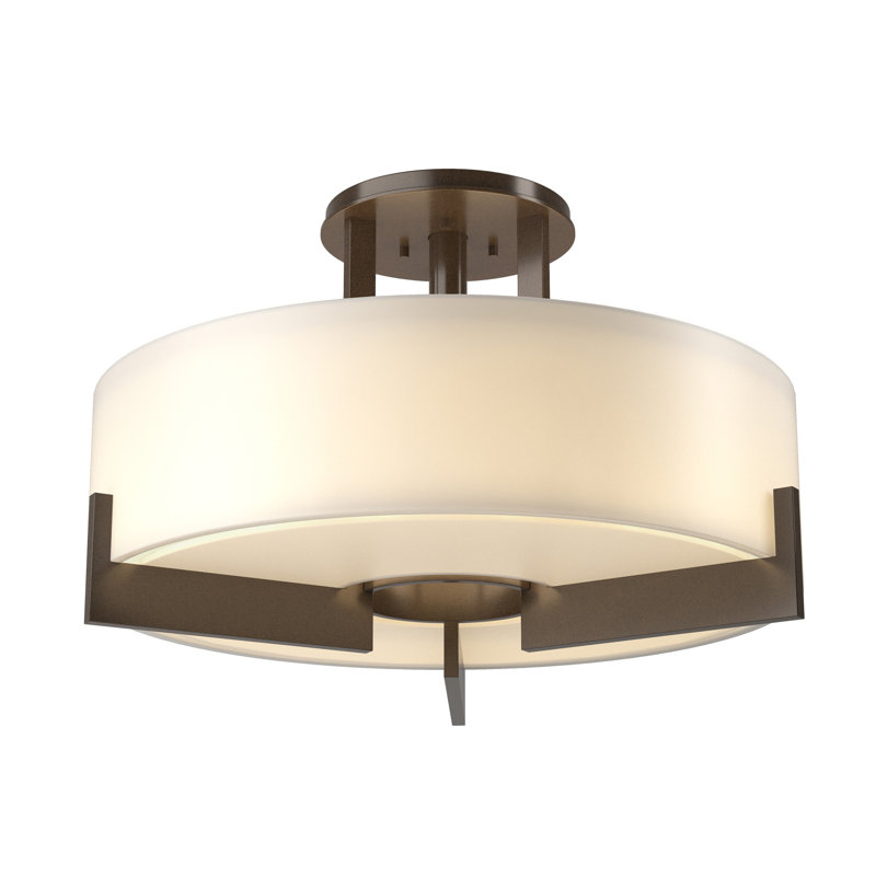 Axis 3 - Light Simple Drum Semi Flush Mount, Bronze