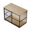Grand meuble cage pour chien avec porte coulissante et cadre en fer