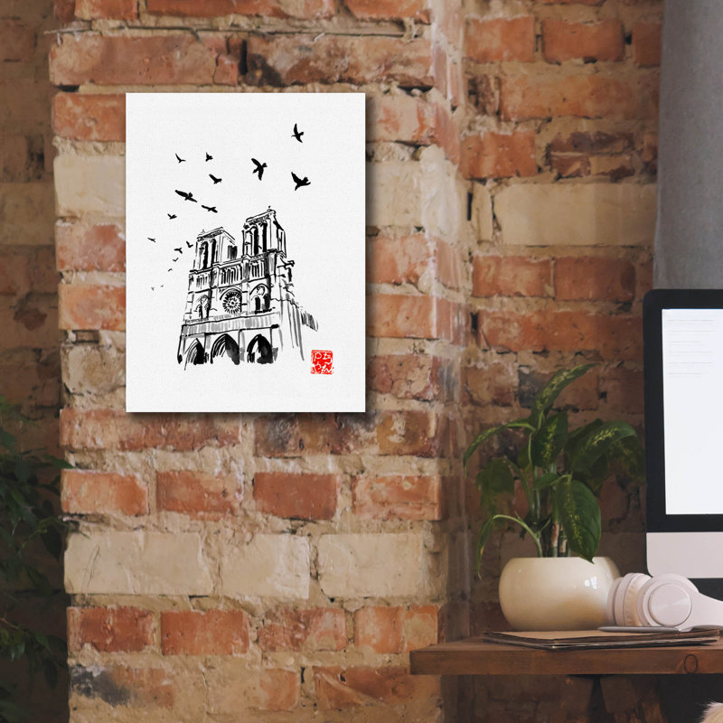 «Notre Dame» par Pechane, H 16 po x l 12 po x P 0,75 po