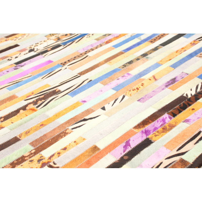 Cowhide Patchwork Indoor Rug
