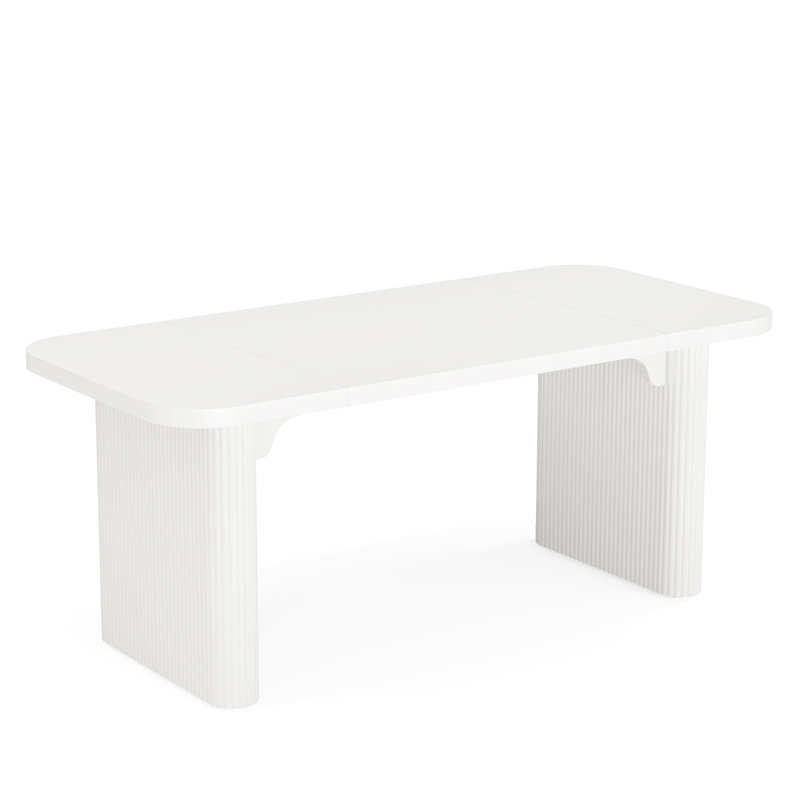 Johen 62.99'' L x 31.5'' W Rectangular Dining Table with Engineered Wood Tabletop, White