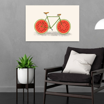 Watermelon, impression d'art mural contemporain bicyclette