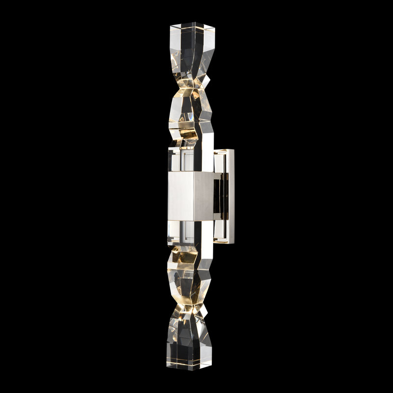 Mamadim Steel LED Wallchiere, Polished Nickel, 31.38" H x 4.5" W x 4.88" D