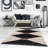 Amanda Black & Ivory Modern Area Rug-61667774