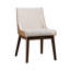 Chaise d'appoint Mid-Century moderne 2 pièces avec siège rembourré et pieds inclinés à dossier courbé