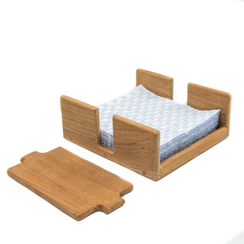 Premium Grade Teak Stay-Put Napkin Holder