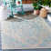 Danya Aqua/Cream Indoor/Outdoor Area Rug