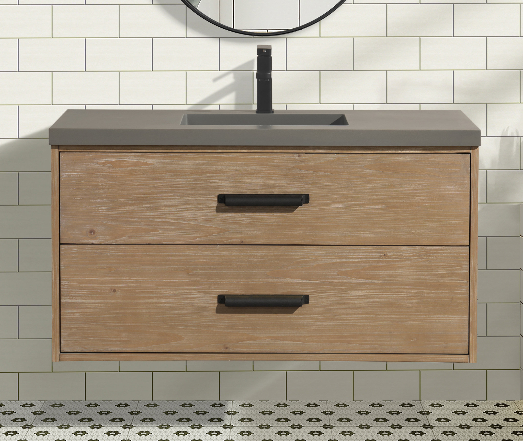 Ari Kitchen & Bath Kane 42'' Wall Mounted Single Bathroom Vanity with ...